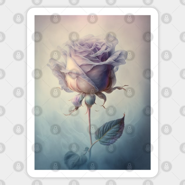 Rose In Watercolor Magnet by LetsGetInspired